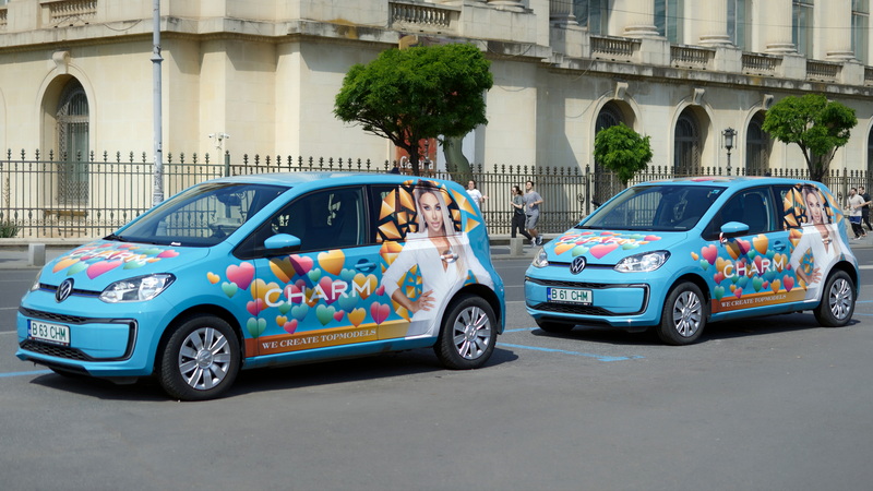 Parked cars for advertising